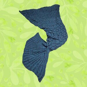 Turquoise Mermaid Tail Blanket for Adult size